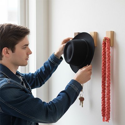 Porte manteau bois